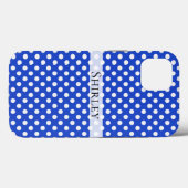 Royal Blue Combination Polka Dots by STaylor Case-Mate iPhone Hülle (Rückseite (Horizontal))