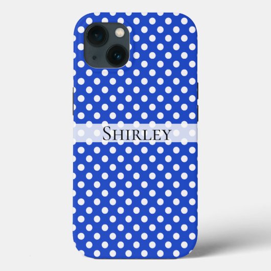 Royal Blue Combination Polka Dots by STaylor Case-Mate iPhone Hülle (Rückseite)