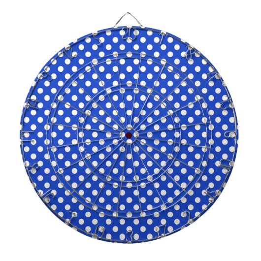 Royal Blue Combination Polka Dots by STaylor Dartscheibe (vorne)