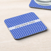 Royal Blue Combination Polka Dots by STaylor Getränkeuntersetzer (Linke Seite)