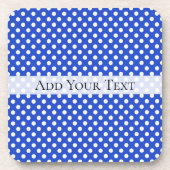 Royal Blue Combination Polka Dots by STaylor Getränkeuntersetzer (Vorderseite)