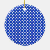 Royal Blue Combination Polka Dots by STaylor Keramikornament (Hinten)