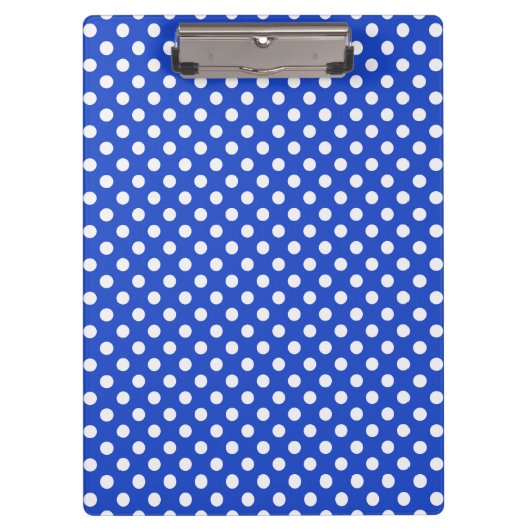 Royal Blue Combination Polka Dots by STaylor Klemmbrett (Vorderseite)