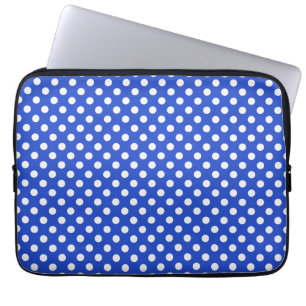 Royal Blue Combination Polka Dots by STaylor Laptopschutzhülle