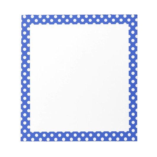 Royal Blue Combination Polka Dots by STaylor Notizblock (Vorderseite)
