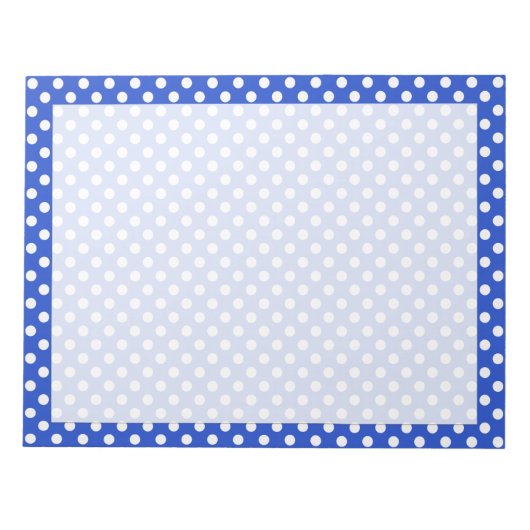 Royal Blue Combination Polka Dots by STaylor Notizblock (Vorderseite)