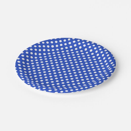 Royal Blue Combination Polka Dots by STaylor Pappteller (Schrägansicht)