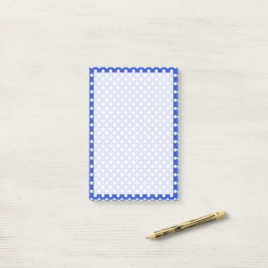 Royal Blue Combination Polka Dots by STaylor Post-it Klebezettel (Auf Schreibtisch)