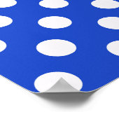 Royal Blue Combination Polka Dots by STaylor Poster (Ecke)
