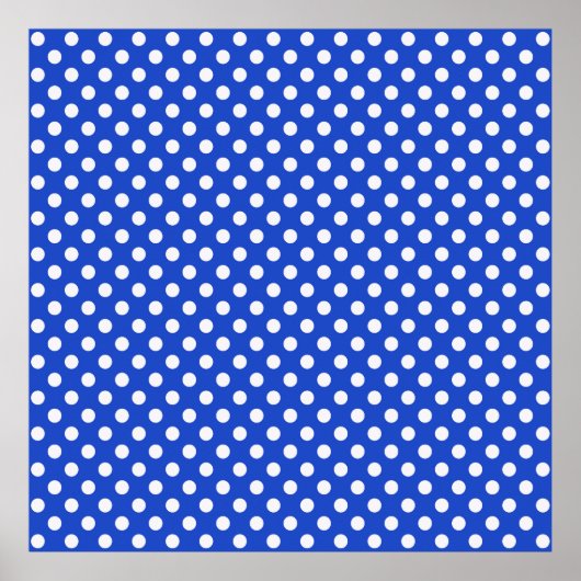 Royal Blue Combination Polka Dots by STaylor Poster (Vorne)