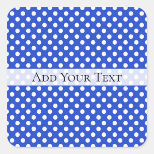 Royal Blue Combination Polka Dots by STaylor Quadratischer Aufkleber