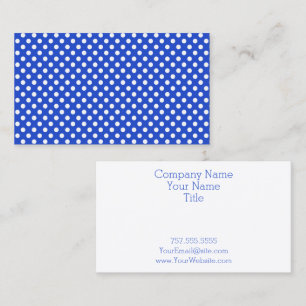 Royal Blue Combination Polka Dots by STaylor Visitenkarte