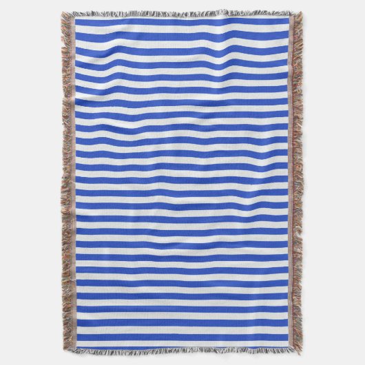 Royal Blue Combination Stripes by Shirley Taylor Decke (Vorderseite Vertikal)
