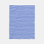 Royal Blue Combination Stripes by Shirley Taylor Fleecedecke (Vorderseite)