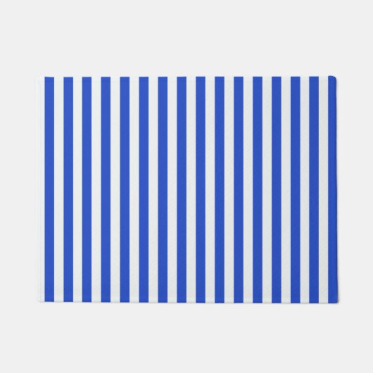 Royal Blue Combination Stripes by Shirley Taylor Fußmatte (Vorderseite)