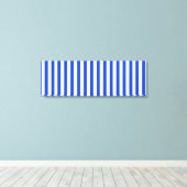 Royal Blue Combination Stripes by Shirley Taylor Leinwanddruck (Insitu (Holzboden))