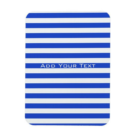 Royal Blue Combination Stripes by Shirley Taylor Magnet (Vertikal)