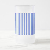 Royal Blue Combination Stripes by Shirley Taylor Mattglas Bierglas (Mittel)