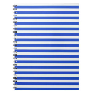 Royal Blue Combination Stripes by Shirley Taylor Notizblock