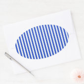 Royal Blue Combination Stripes by Shirley Taylor Ovaler Aufkleber (Umschlag)