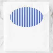 Royal Blue Combination Stripes by Shirley Taylor Ovaler Aufkleber (Tasche)