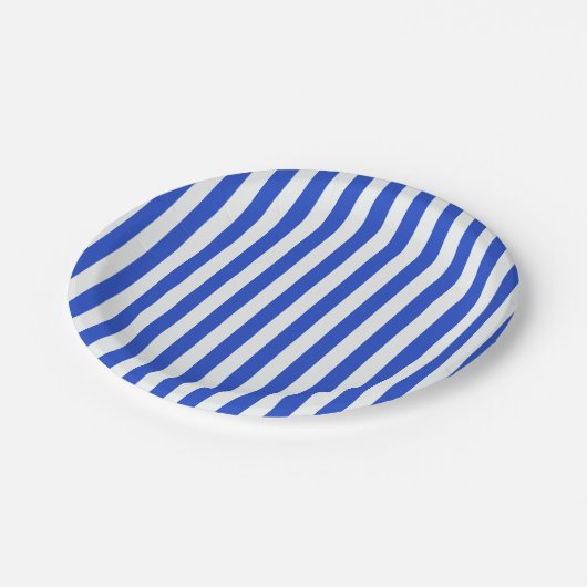 Royal Blue Combination Stripes by Shirley Taylor Pappteller (Schrägansicht)