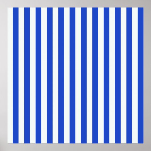 Royal Blue Combination Stripes by Shirley Taylor Poster (Vorne)