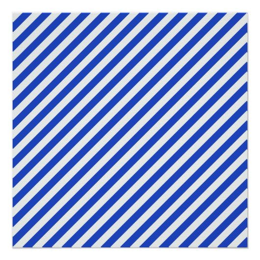 Royal Blue Combination Stripes by Shirley Taylor Poster (Vorderseite)