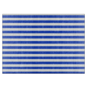 Royal Blue Combination Stripes by Shirley Taylor Schneidebrett