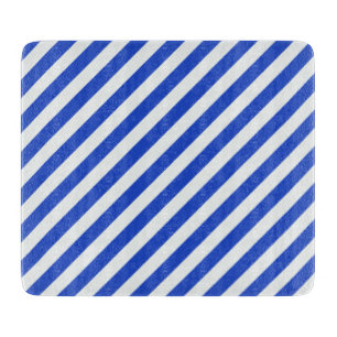 Royal Blue Combination Stripes by Shirley Taylor Schneidebrett