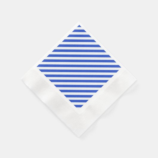 Royal Blue Combination Stripes by Shirley Taylor Serviette (Ecke)