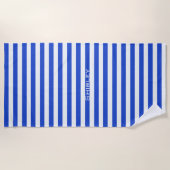 Royal Blue Combination Stripes by Shirley Taylor Strandtuch (Vorderseite)