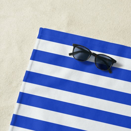 Royal Blue Combination Stripes by Shirley Taylor Strandtuch (Beispiel)