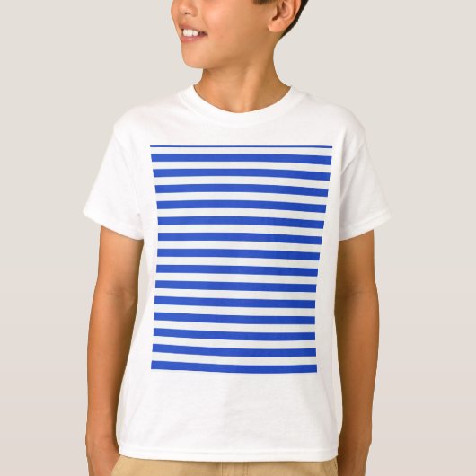 Royal Blue Combination Stripes by Shirley Taylor T-Shirt (Vorderseite)