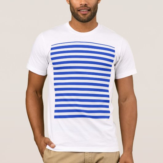 Royal Blue Combination Stripes by Shirley Taylor T-Shirt (Vorderseite)