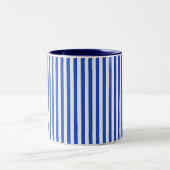Royal Blue Combination Stripes by Shirley Taylor Zweifarbige Tasse (Mittel)