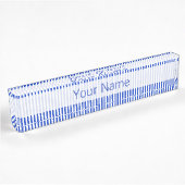 Royal Blue Combination Stripes Namensplakette