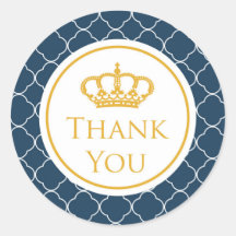 Royal Blue Crown Danke, Aufkleber