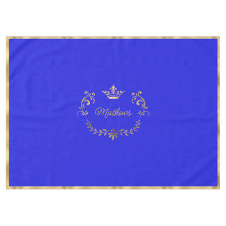 Royal Blue Crown Wappen Personalisiert Tablecloth Tischdecke