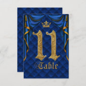 Royal Blue Crown Wedding Tischnummer 11 (Vorne/Hinten)