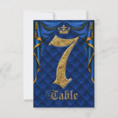 Royal Blue Crown Wedding Tischnummer 7 (Vorderseite)