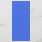 Royal Blue Customizable Flat Menu Menükarte (Vorderseite)