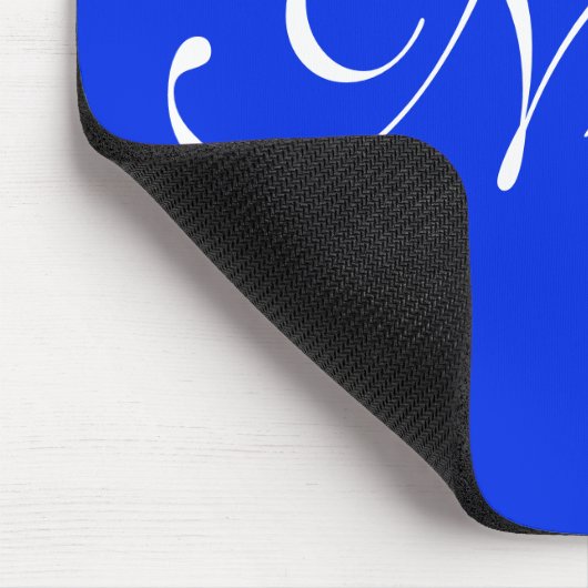 Royal Blue Customized Name Mousepad (Ecke)