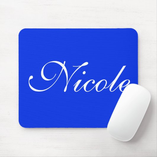 Royal Blue Customized Name Mousepad (Mit Mouse)