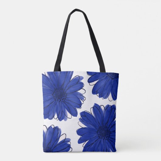 Royal Blue Daisies Tasche (Rückseite)