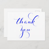 Royal Blue danke Postkarten (Vorne/Hinten)