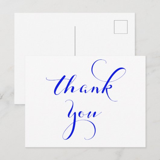 Royal Blue danke Postkarten (Vorne/Hinten)