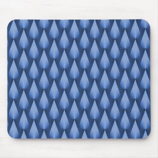 Royal Blue Dazzling Raindrops Mousepad (Vorne)