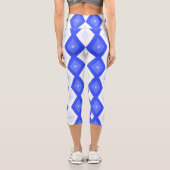 Royal blue diamond pattern capri leggings (Rückseite)
