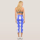 Royal blue diamond pattern capri leggings (Rückseite)